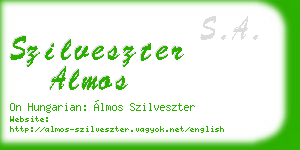 szilveszter almos business card