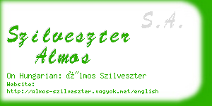 szilveszter almos business card